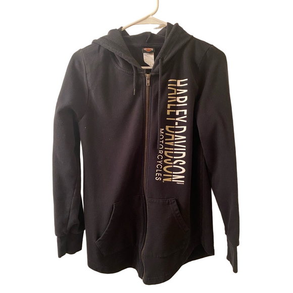Women’s Harley-Davidson Black Full-Zip Hoodie - Picture 2 of 6